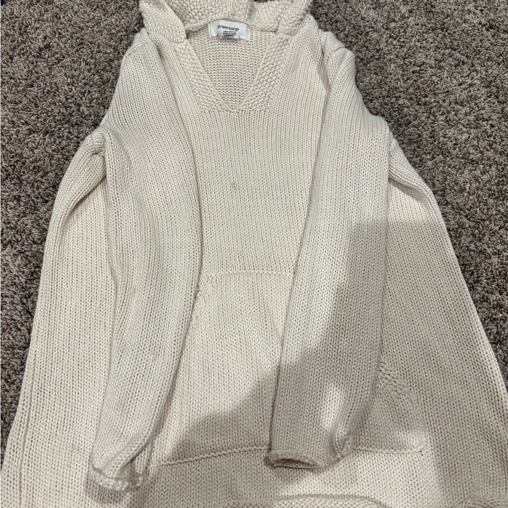 Workshop Republic Clothing Cream V-Neck Sweater